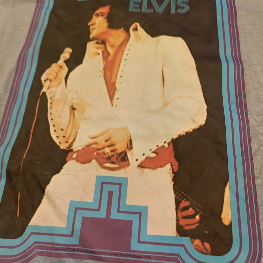 Vintage silk screen Elvis t single stitch